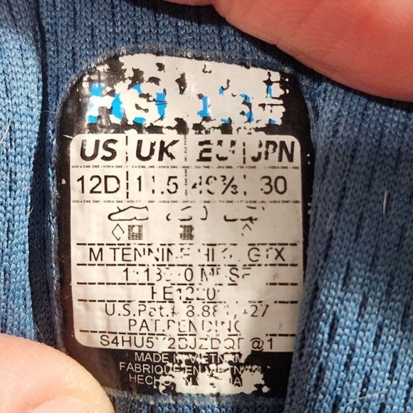 Hoka One One Tennine GTX Gore-Tex Moroccan Blue Hiking Shoes Mens size 12D Read! - Picture 7 of 12